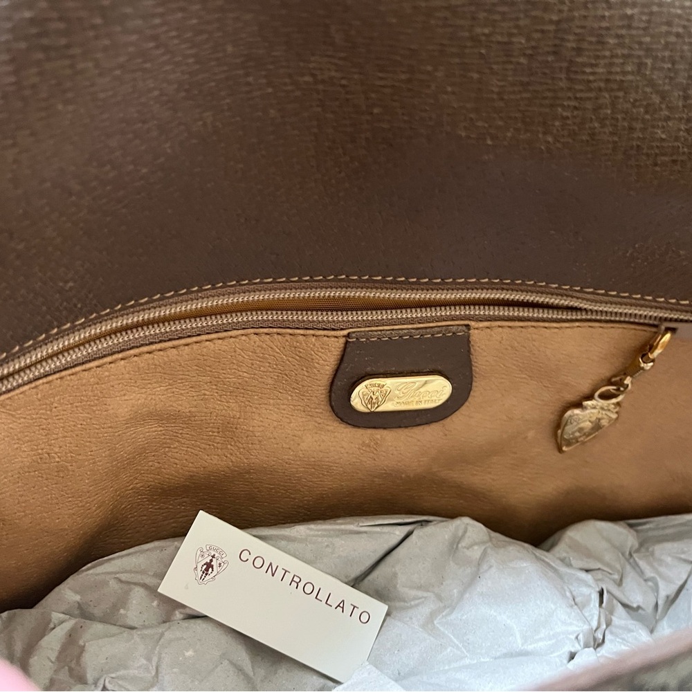 Gucci Beige and Brown Monogram Messenger Bag - Picture 6 of 12